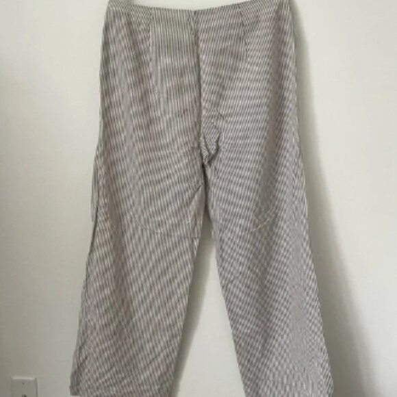 MICHAEL Michael Kors Striped Wide Leg Linen Pants - Picture 2 of 3